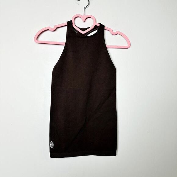 Free People Movement Ribbed Racerback Tank Vintage Brown Size XS/S - Picture 3 of 6